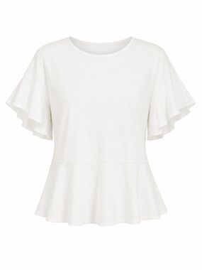Banana Republic White Peplum Blouse